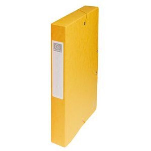 "Lot De 8 Boites De Classement Avec Dos De 40 Mm En Carte Lustré 600 G 24x32 Cm Jaune"