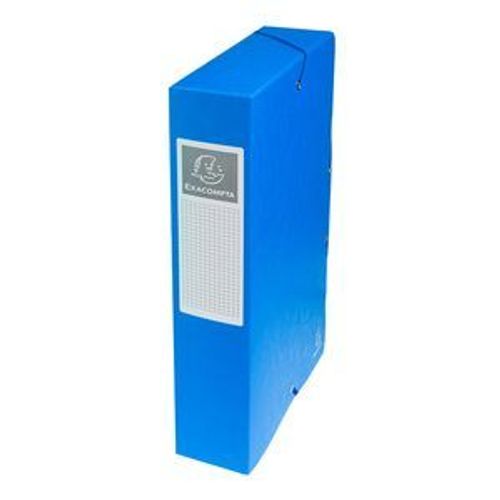 "Lot De 8 Boites De Classement Avec Dos De 60 Mm En Carte Lustré 600 G 24x32 Cm Bleu"