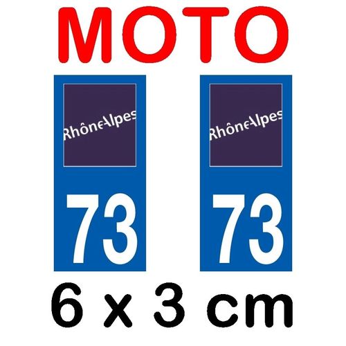 Autocollant Plaque Immatriculation Moto Dpt 73 Savoie