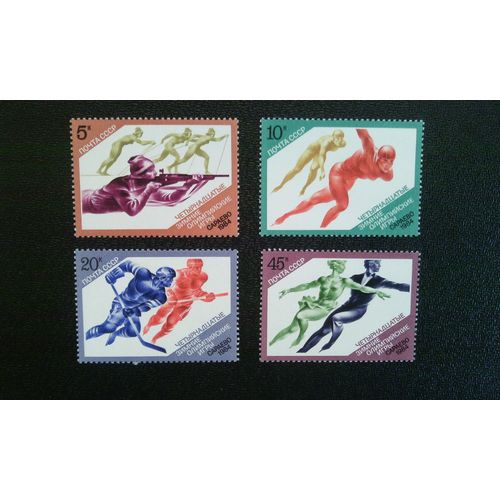 Timbre U R S S Yt 5071 A 5074 Séries: Jeux Olympiques D'hiver 1984 - Sarajevo 1984