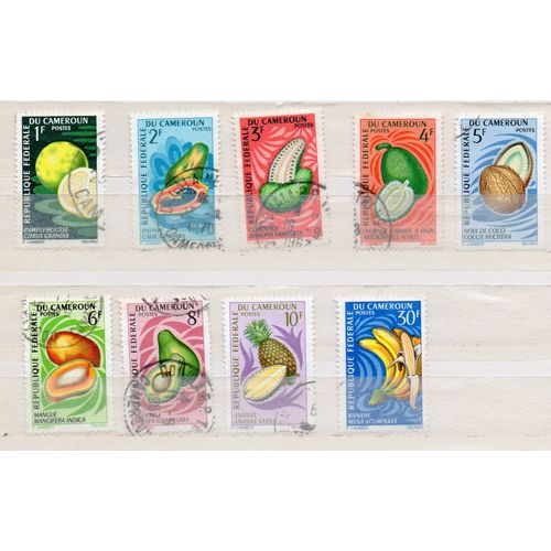Cameroun- Série De 9 Timbres Oblitérés- Fruits