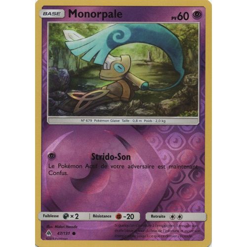 Carte Francaise Monorpale Reverse 47/131 Lumière Interdite Pokemon