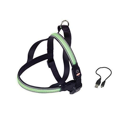 Nobby Visible Harnais Clignotant Pour Chien Vert Taille S