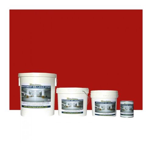 Peinture EPOXY sol et mur MAT Rouge Brique - Conditionnement: 5 Kg - Couleur: Rouge