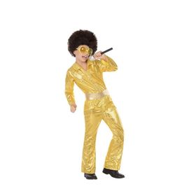 Déguisement De Disco Doré Pour Garçon (Taille 5-6a)