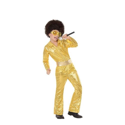 Déguisement De Disco Doré Pour Garçon (Taille 10-12a)