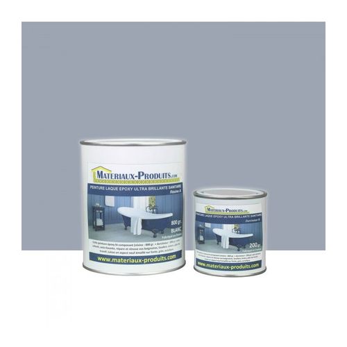 Peinture Laque Epoxy Ultra Brillante Salle de Bain Gris Béton - Conditionnement: 1 Kg - Couleur: Gris béton