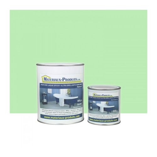 Peinture Laque Epoxy Ultra Brillante Salle de Bain Vert Pastel - Conditionnement: 1 Kg - Couleur: Vert clair