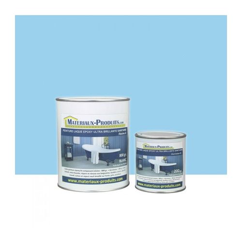Peinture Laque Epoxy Ultra Brillante Salle de Bain Bleu Piscine - Conditionnement: 1 Kg - Couleur: Bleu piscine