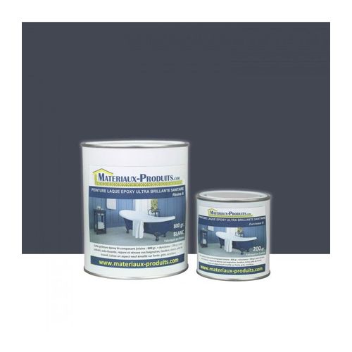 Peinture Laque Epoxy Ultra Brillante Salle de Bain Gris Ardoise - Conditionnement: 1 Kg - Couleur: Gris ardoise
