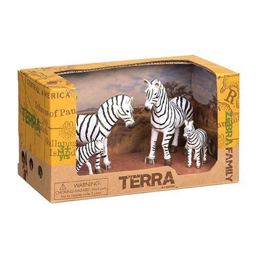 Terra - 44645 - Figurine - Famille De Zèbre