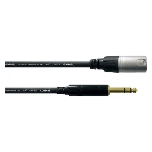 Cordial Intro CFM MV - Câble audio - 0.22 mm² - XLR mâle pour jack stéréo mâle - 3 m - noir