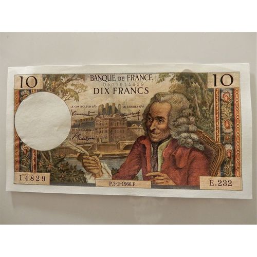 Billet De 10 Francs Voltaire État Neuf