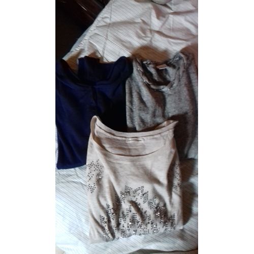 Lot De 3 Pulls Femme 36/38
