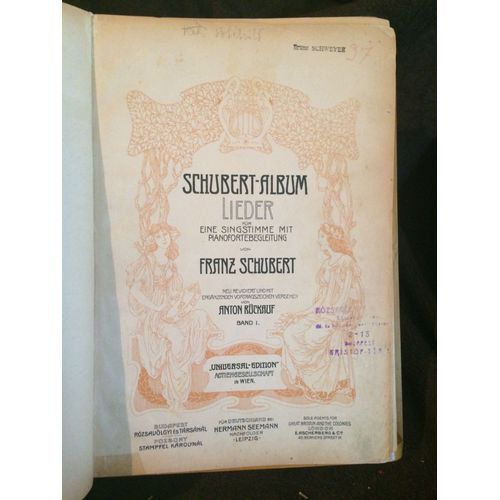 Recueil Factice Mélodies Grieg Schubert Schumann Volume Relié Ancien