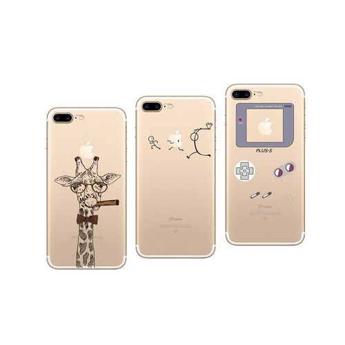 Apple Iphone 7, Iphone 8 - Pack De 3 Coques Gel Souple Et Solide Avec Impression Fantaisie