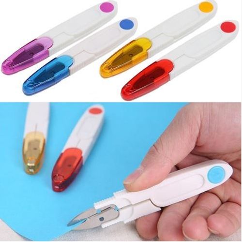 Découseur Mini Ciseaux + Bouchon Coupe Fil En Acier Inox Pour Broderie Couture Pêche Tricot Scrapbooking