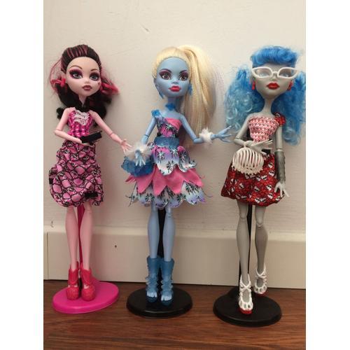 Exclusive Dot Dead Gorgeous Monster High 3 Pack Draculaura, Abbey Bominable, Ghoulia Yelps