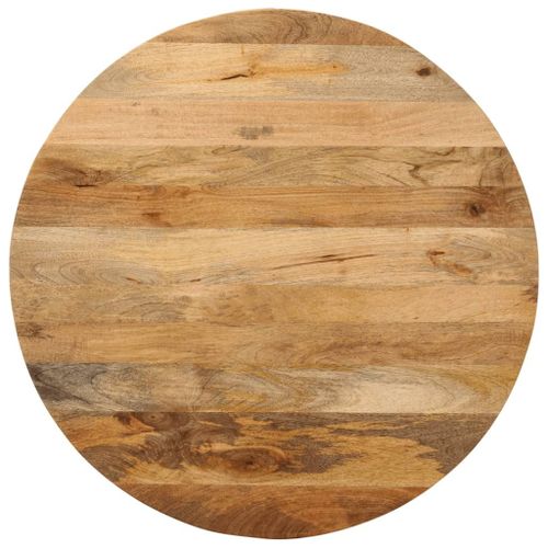Vidaxl Dessus De Table Ø 80x3,8 Cm Rond Bois De Manguier Massif