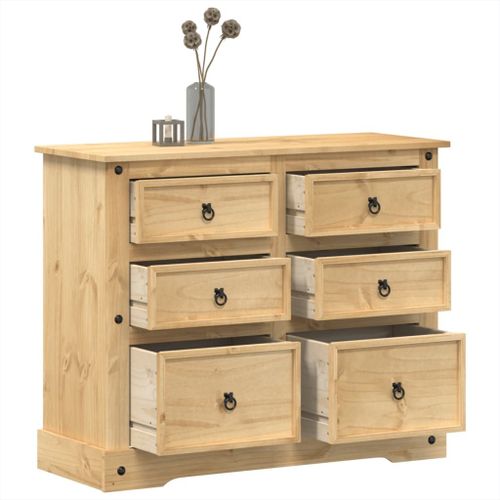 Vidaxl Commode Corona 110x43x91 Cm Bois Massif De Pin