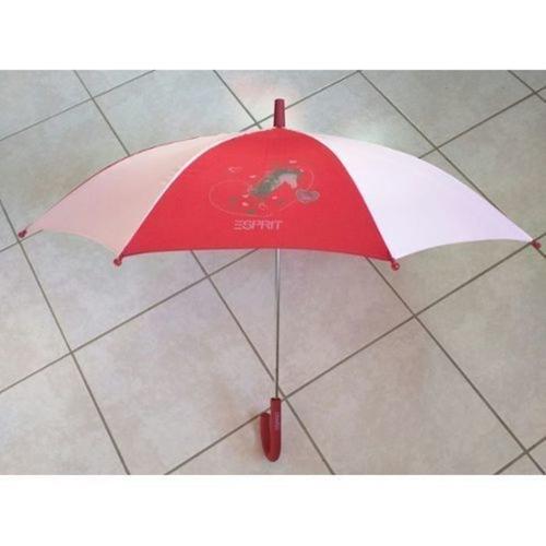 Parapluie Enfant Marque Esprit Bicolore Rose Et Rouge Motif Poney