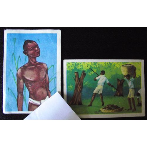 Image Collection Rozan & Chien Qui Saute.Série N°13 Afrique Équatoriale Française Vignette N°3 Et 6.