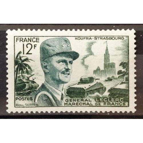 Leclerc 12f Olive Et Bleu-Gris (Impeccable N° 984) Neuf** Luxe (= Sans Trace De Charnière) - Cote 3,70 - France Année 1954 - N20943