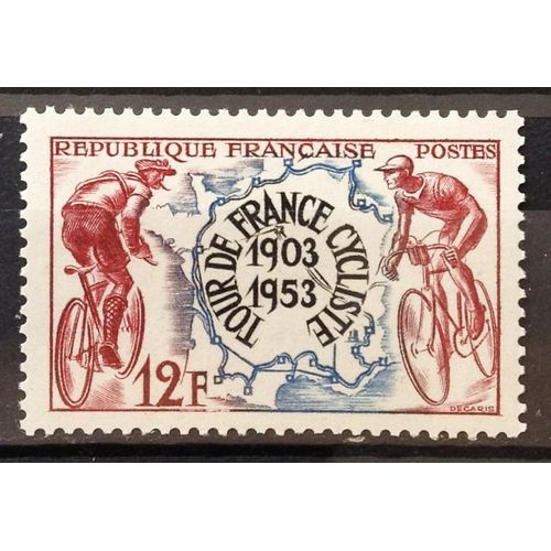 Tour De France Cycliste 12f (Impeccable N° 955) Neuf** Luxe (= Sans Trace De Charnière) - France Année 1953 - N20938