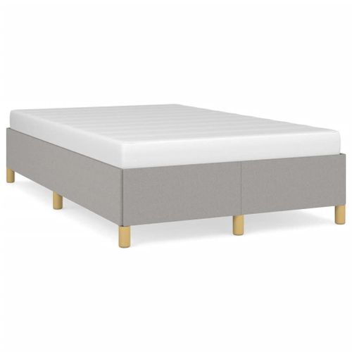 Vidaxl Cadre De Lit Sans Matelas Gris Clair 120x190 Cm Tissu