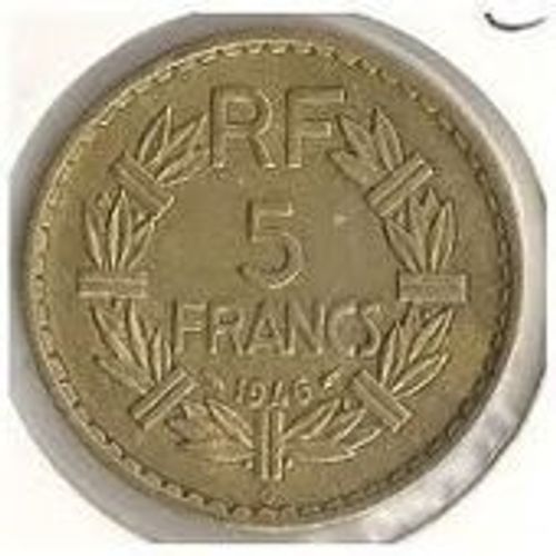 France = Pièce De 5 Francs Lavrillier, Année 1946 Avec Lettre C, En Bronze Alu, Millésime Recherché.