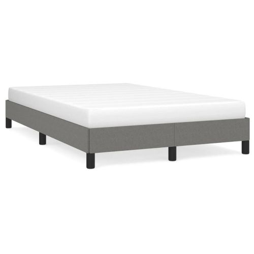 Vidaxl Cadre De Lit Sans Matelas Gris Foncé 120x190 Cm Tissu