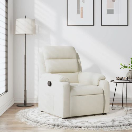Vidaxl Fauteuil Inclinable Crème Velours