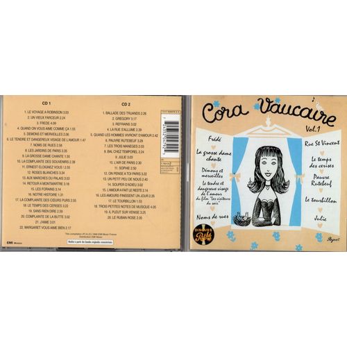 Cora Vaucaire Vol 1 « Le Voyage À Robinson…» Double Cd 42 Titres