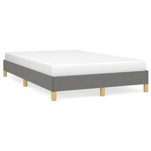 Vidaxl Cadre De Lit Sans Matelas Gris Foncé 120x190 Cm Tissu