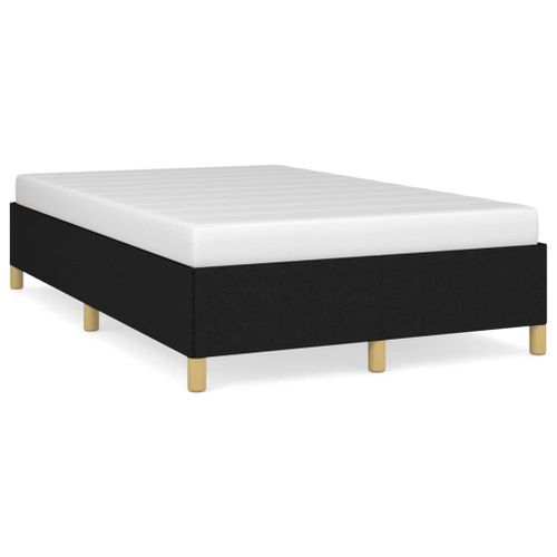 Vidaxl Cadre De Lit Sans Matelas Noir 120x190 Cm Tissu
