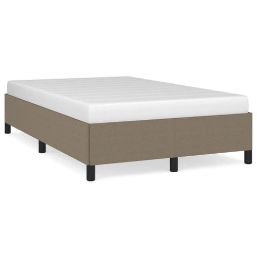 Vidaxl Cadre De Lit Sans Matelas Taupe 120x190 Cm Tissu