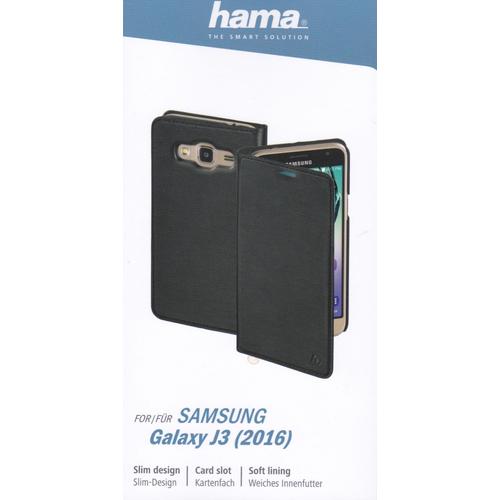 Hama-Étui Portefeuille Slim Pour Samsung Galaxy J3 (2016), Noir