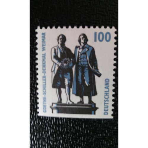 Timbre Allemagne Yt 1771 Goethe-Schiller Monument, Weimar 1997