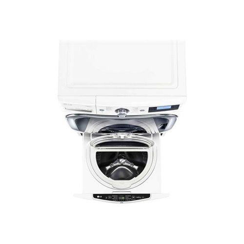 LG TWINWash Mini FM37E1WH - Machine à laver - tiroir - largeur : 70 cm - profondeur : 77 cm - hauteur : 36 cm - chargement par le dessus - 28 litres - 3.5 kg - 700 tours/min - blanc