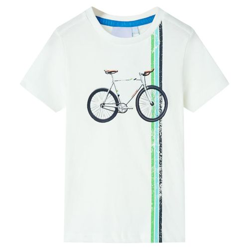 T-Shirt Pour Enfants Avec Manches Courtes Écru 128