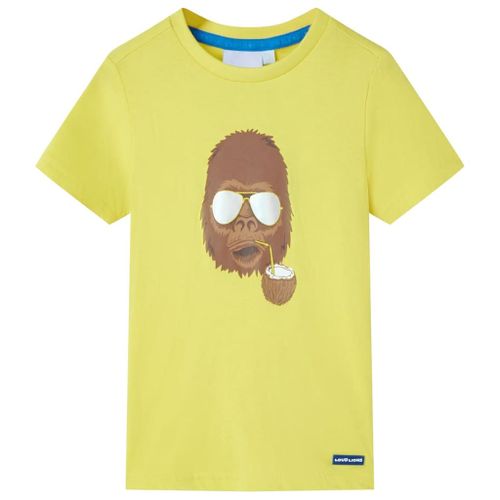 T-Shirt Pour Enfants Avec Manches Courtes Jaune 92