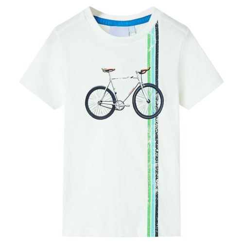 T-Shirt Pour Enfants Avec Manches Courtes Écru 92