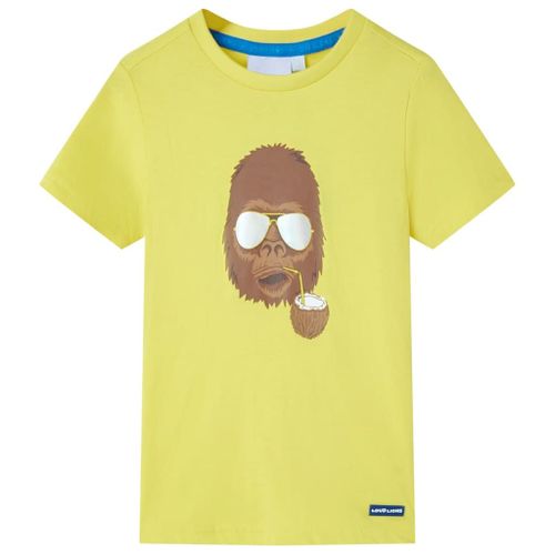 T-Shirt Pour Enfants Avec Manches Courtes Jaune 104