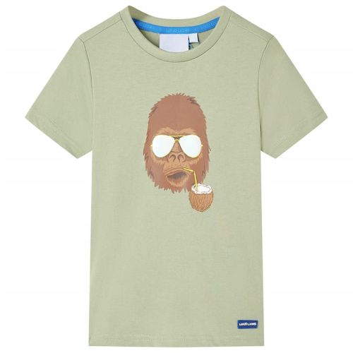 T-Shirt Pour Enfants Avec Manches Courtes Kaki Clair 128