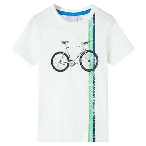 T-Shirt Pour Enfants Avec Manches Courtes Écru 116