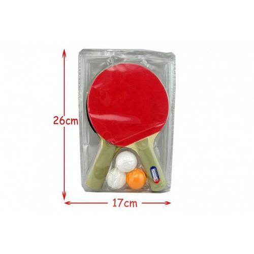 Lot De 2 Raquette Et 3 Balle Tennis De Table - Sport Loisir Ping Pong - 960