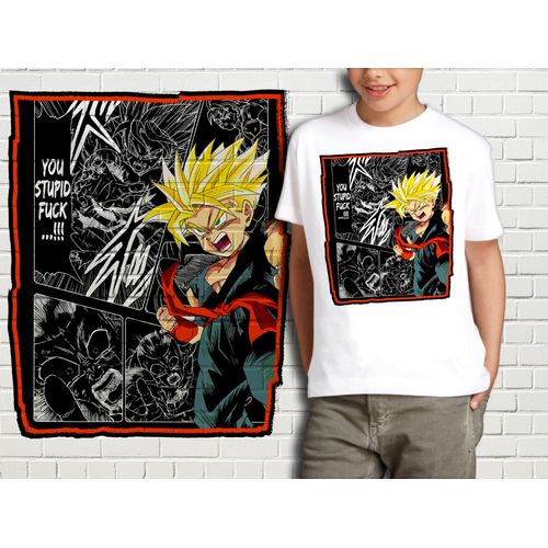 T-Shirt Blanc Enfant Collection Manga Dragon Ball Z 415