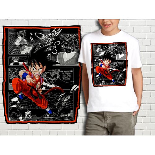 T-Shirt Blanc Enfant Collection Manga Dragon Ball Z 417