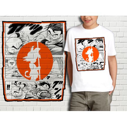 T-Shirt Blanc Enfant Collection Manga Dragon Ball Z 430