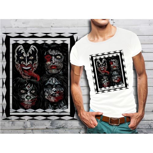 T-Shirt Blanc Homme Collection Zombie 01 Kiss